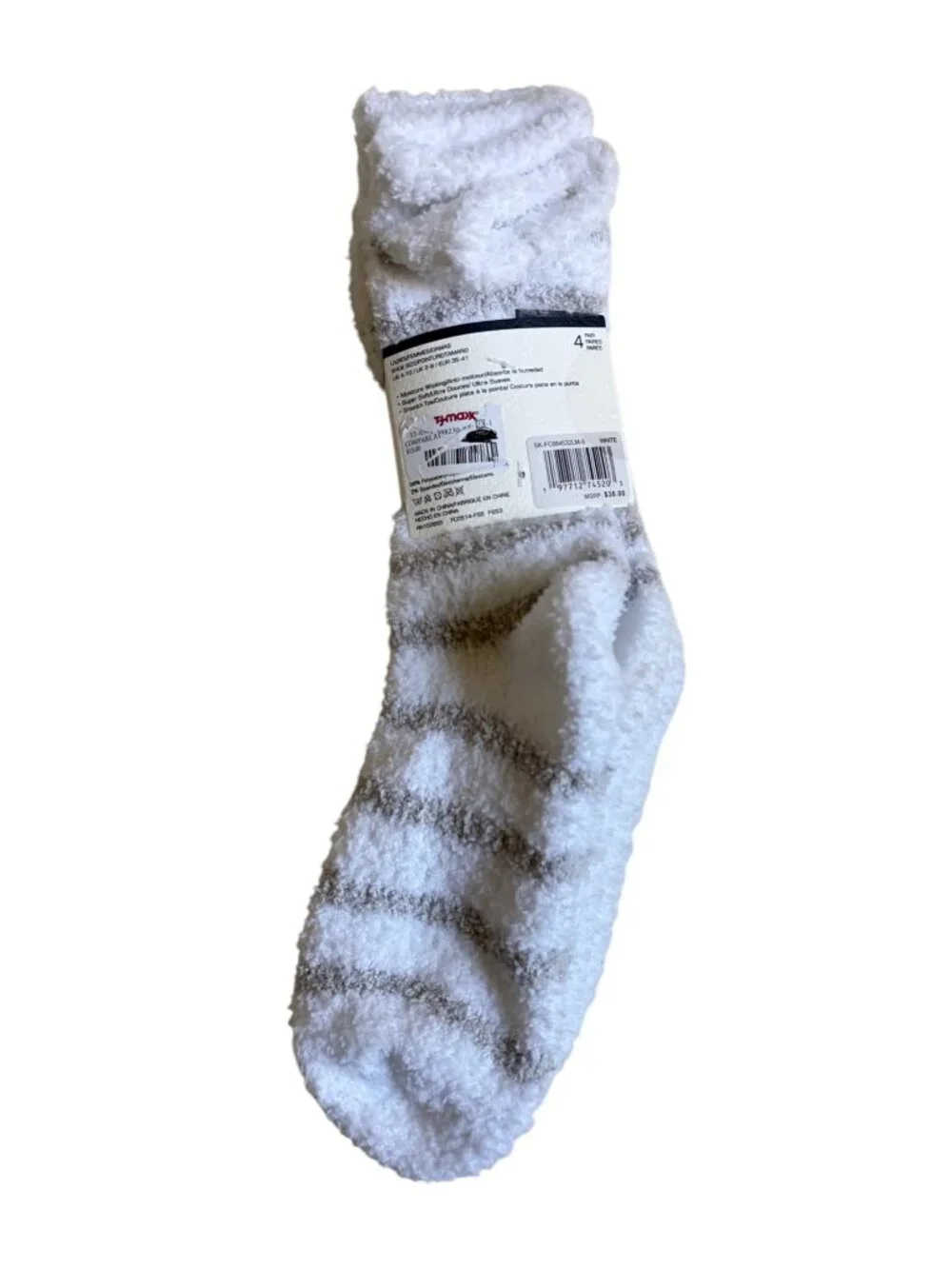 NWT French Connection Cozy Socks (Set of 4) (Grey & White)